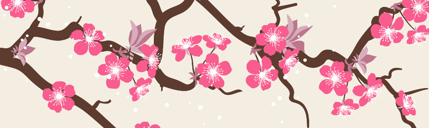 Japanese Art Wall Prints - Japanese Cherry Blossom Wall Decor