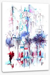 Winter in the city Stretched Canvas 100145052