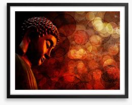 Bronze red buddha Framed Art Print 100165458