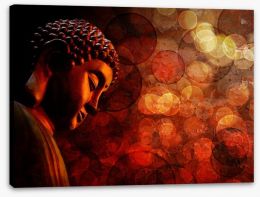 Bronze red buddha Stretched Canvas 100165458