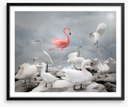 Standing out from the crowd Framed Art Print 100712730