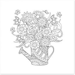 Color me watering can Art Print 100915135