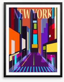 New York retro Framed Art Print 101033824