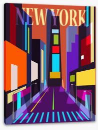 New York retro Stretched Canvas 101033824