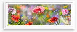 Spring meadow panorama Framed Art Print 101499146