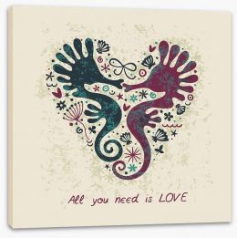 Seahorse love Stretched Canvas 101570552