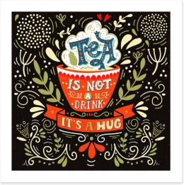 A hug of tea Art Print 101608758
