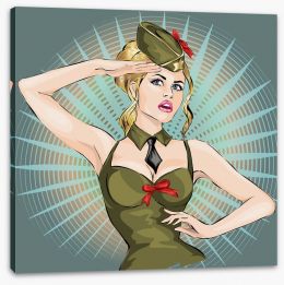 Pin-up girl Stretched Canvas 102167089
