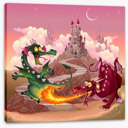 Knights and Dragons Stretched Canvas 102322515