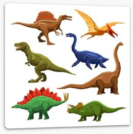 Dinosaurs Stretched Canvas 102390913