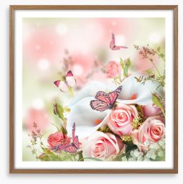 Fluttering spring Framed Art Print 102741160