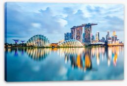 Singapore skyline reflections Stretched Canvas 103305335