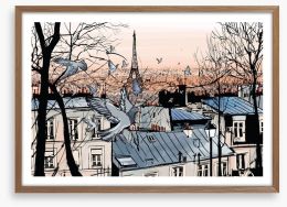 Pigeons of Montmartre Framed Art Print 103850771