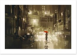 Red umbrella Art Print 103950970