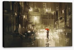 Red umbrella Stretched Canvas 103950970