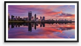 Pink Perth sunrise Framed Art Print 103951785