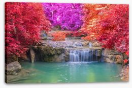 Erawan waterfall national park Stretched Canvas 104133827
