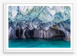 Marble caves Framed Art Print 104379535