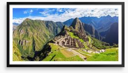 Machu Picchu panorama Framed Art Print 105089842