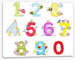 Alphabet and Numbers Stretched Canvas 105486979