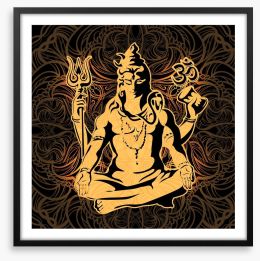 Golden Shiva Framed Art Print 106092556