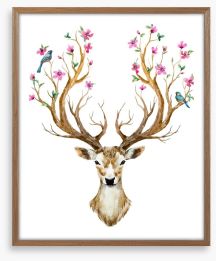 Spring deer Framed Art Print 106413536