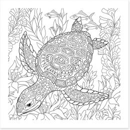 Color me turtle Art Print 106825215