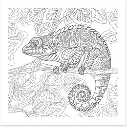 Color me chameleon Art Print 106825239