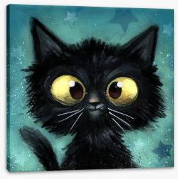 The black cat Stretched Canvas 106917436
