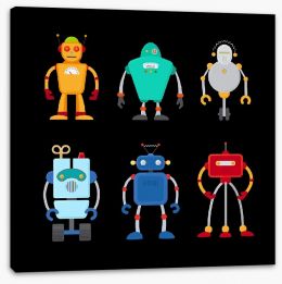 Rockets and Robots Stretched Canvas 107304656