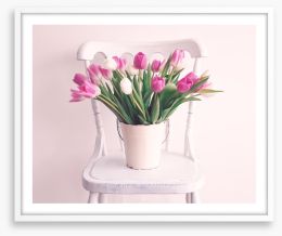 The tulip chair Framed Art Print 107562626