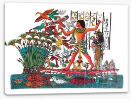 Hieroglyphic hunting Stretched Canvas 10805649
