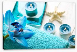 Blue orchid spa Stretched Canvas 108196772