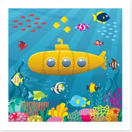Yellow submarine Art Print 108448391