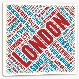 Retro London busroll Stretched Canvas 108631982