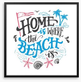 Where the beach is Framed Art Print 109507914