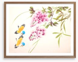 Two little birds Framed Art Print 109571108