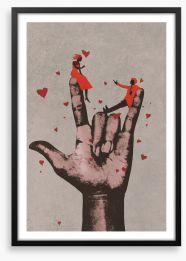 Love in the air Framed Art Print 110004383