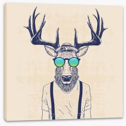 Hipster deer Stretched Canvas 110031812
