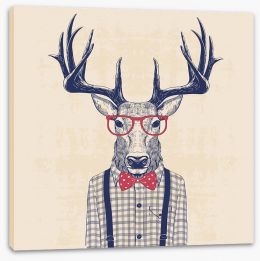 Nerd deer Stretched Canvas 110032001