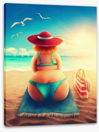 Hanging out on the beach Stretched Canvas 112821922
