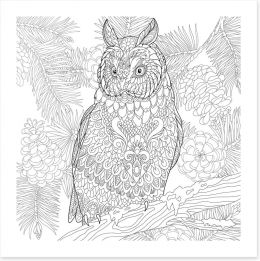 Color me owl Art Print 113421966