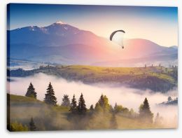 Above the clouds Stretched Canvas 113559861