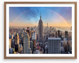 New York rainbow Framed Art Print 113869179