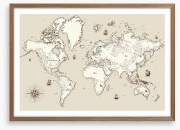 The age of exploration Framed Art Print 114257265