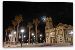 Glenelg by night Stretched Canvas 11485175