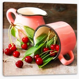 Cherry cup Stretched Canvas 115157151