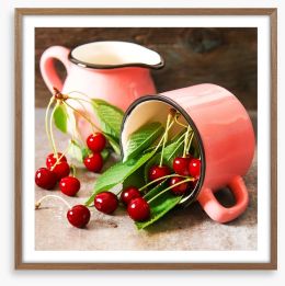 Cherry cup Framed Art Print 115157151