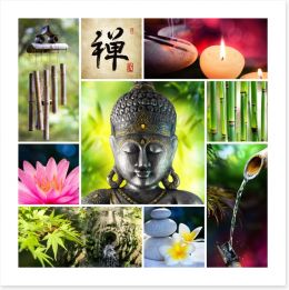 Collage of zen Art Print 115242498