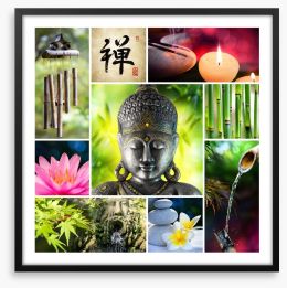 Collage of zen Framed Art Print 115242498
